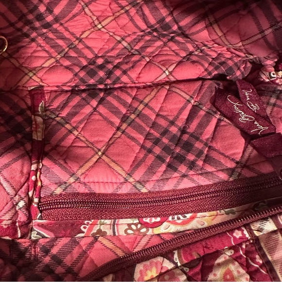 Vera Bradley Set of 3 in Maroon Pink Burgundy Patterns EUC Mini Bags & Zip Pouch - Picture 5 of 16